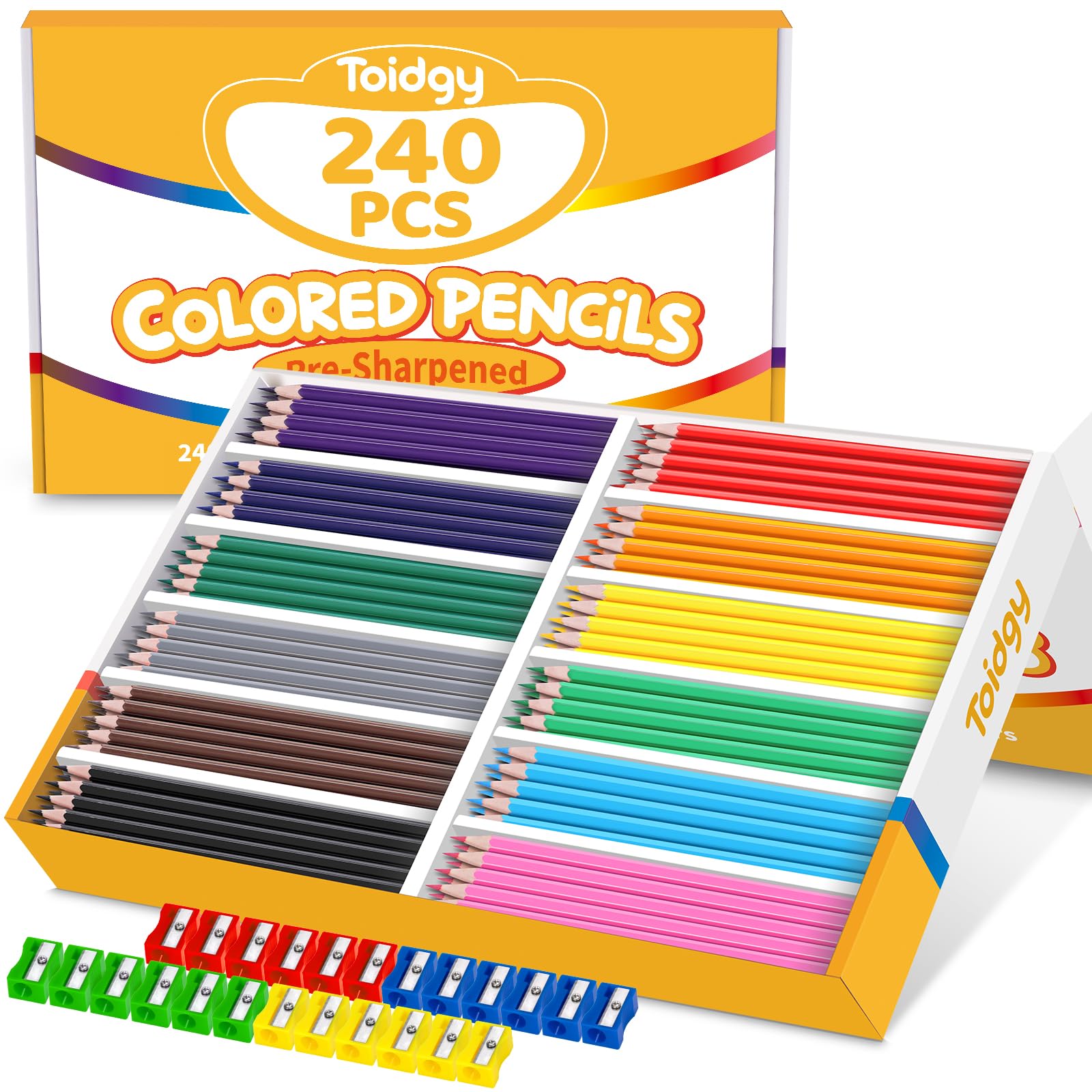 Amazon.com: 240 Packs Colored Pencils Bulk Classroom, Colored